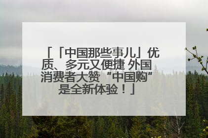 「中国那些事儿」优质、多元又便捷 外国消费者大赞“中国购”是全新体验！