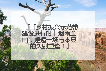 「乡村振兴示范带建设进行时」烟雨兰山：邂逅一场与本真的久别重逢！