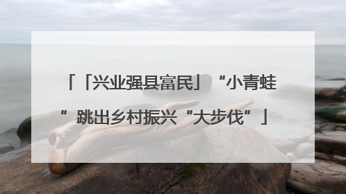 「兴业强县富民」“小青蛙”跳出乡村振兴“大步伐”