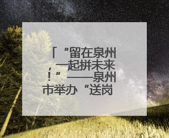 “留在泉州，一起拼未来！”——泉州市举办“送岗留才”活动