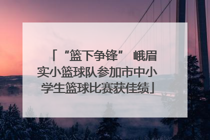 “篮下争锋” 峨眉实小篮球队参加市中小学生篮球比赛获佳绩