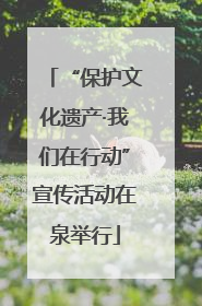 “保护文化遗产·我们在行动”宣传活动在泉举行