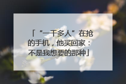 “一千多人”在抢的手机，他买回家：不是我想要的那种