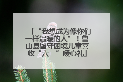 “我想成为像你们一样温暖的人”！鲁山县留守困境儿童喜收“六一”暖心礼
