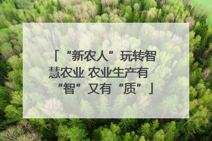 “新农人”玩转智慧农业 农业生产有“智”又有“质”