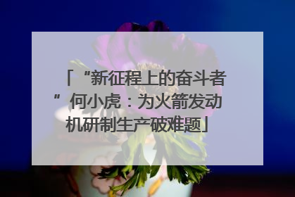 “新征程上的奋斗者”何小虎：为火箭发动机研制生产破难题