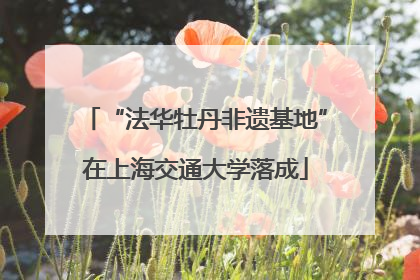 “法华牡丹非遗基地”在上海交通大学落成