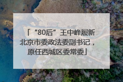 “80后”王中峰履新北京市委政法委副书记，原任西城区委常委