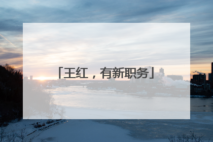 王红，有新职务