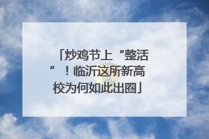 炒鸡节上“整活”！临沂这所新高校为何如此出圈