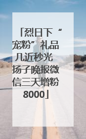 烈日下“宠粉”礼品几近秒光 扬子晚报微信三天增粉8000