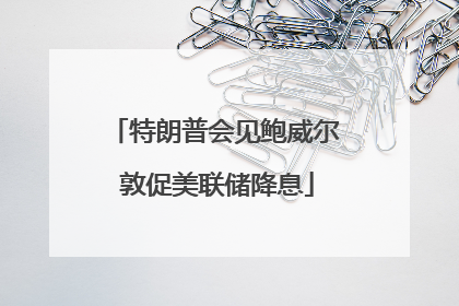特朗普会见鲍威尔 敦促美联储降息