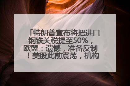 特朗普宣布将把进口钢铁关税提至50%，欧盟：遗憾，准备反制！美股此前震荡，机构：美元正进入熊市