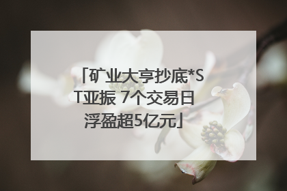 矿业大亨抄底*ST亚振 7个交易日浮盈超5亿元