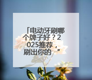 电动牙刷哪个牌子好？2025推荐，刷出你的 “高光时刻”