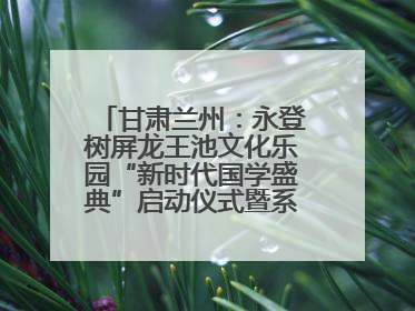 甘肃兰州：永登树屏龙王池文化乐园“新时代国学盛典”启动仪式暨系列活动发布会成功举办