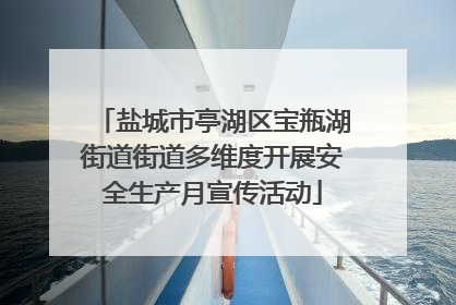 盐城市亭湖区宝瓶湖街道街道多维度开展安全生产月宣传活动