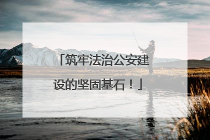 筑牢法治公安建设的坚固基石！