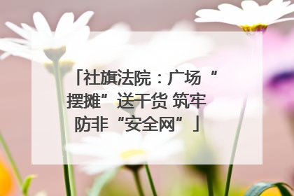 社旗法院：广场“摆摊”送干货 筑牢防非“安全网”