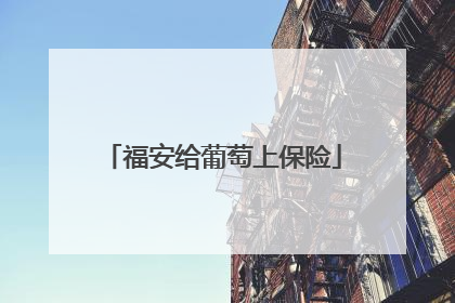 福安给葡萄上保险