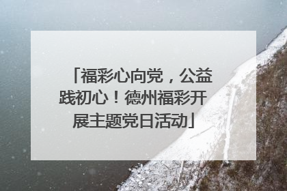 福彩心向党，公益践初心！德州福彩开展主题党日活动