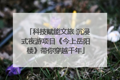 科技赋能文旅 沉浸式夜游项目《今上岳阳楼》带你穿越千年