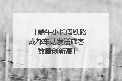 端午小长假铁路成都车站发送旅客数量创新高