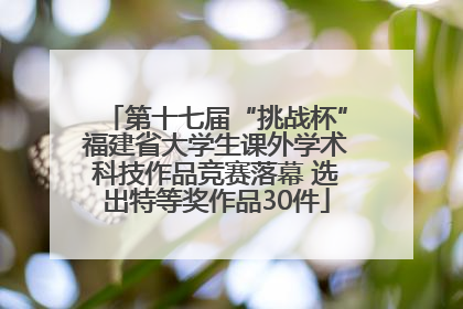 第十七届“挑战杯”福建省大学生课外学术科技作品竞赛落幕 选出特等奖作品30件