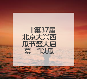 第37届北京大兴西瓜节盛大启幕 “以瓜为媒”激活产业融合发展新动能