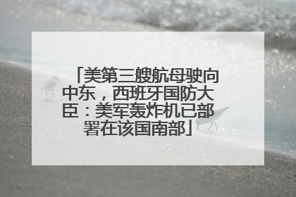 美第三艘航母驶向中东，西班牙国防大臣：美军轰炸机已部署在该国南部