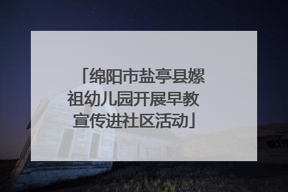 绵阳市盐亭县嫘祖幼儿园开展早教宣传进社区活动