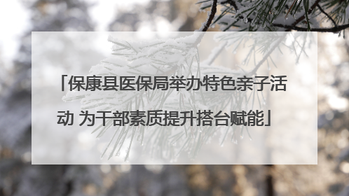 保康县医保局举办特色亲子活动 为干部素质提升搭台赋能