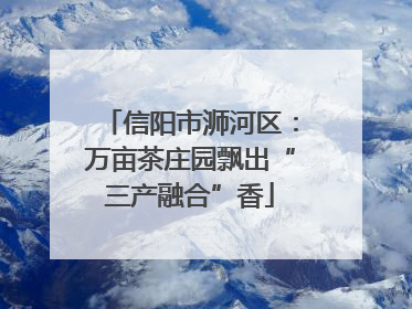 信阳市浉河区：万亩茶庄园飘出“三产融合”香