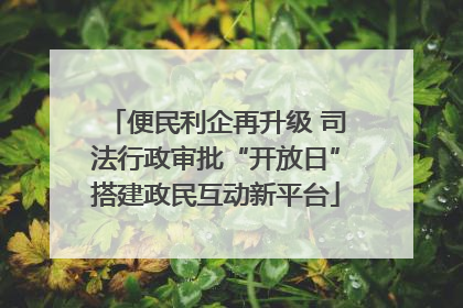便民利企再升级 司法行政审批“开放日”搭建政民互动新平台