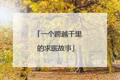 一个跨越千里的求医故事