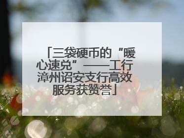三袋硬币的“暖心速兑”——工行漳州诏安支行高效服务获赞誉