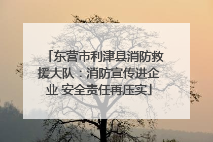东营市利津县消防救援大队：消防宣传进企业 安全责任再压实