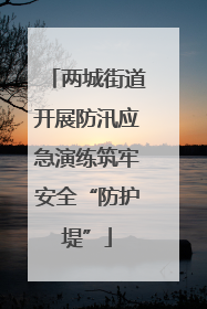 两城街道开展防汛应急演练筑牢安全“防护堤”