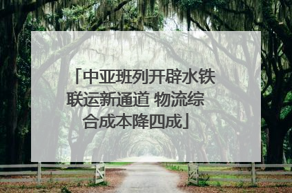 中亚班列开辟水铁联运新通道 物流综合成本降四成