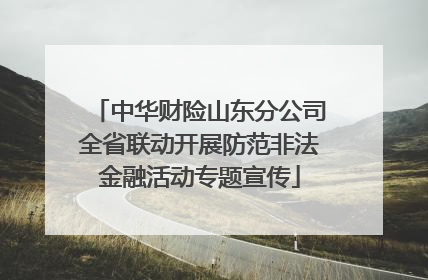 中华财险山东分公司全省联动开展防范非法金融活动专题宣传
