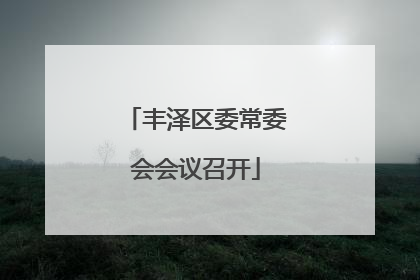 丰泽区委常委会会议召开
