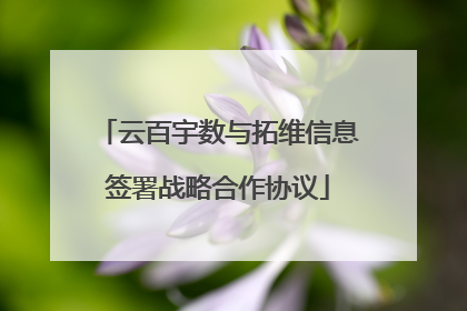 云百宇数与拓维信息签署战略合作协议