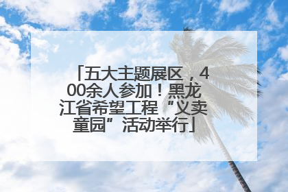 五大主题展区，400余人参加！黑龙江省希望工程“义卖童园”活动举行