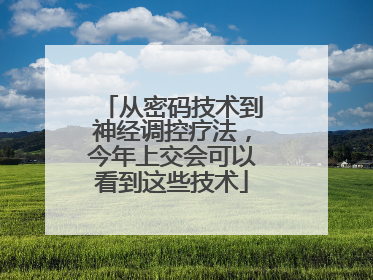 从密码技术到神经调控疗法，今年上交会可以看到这些技术