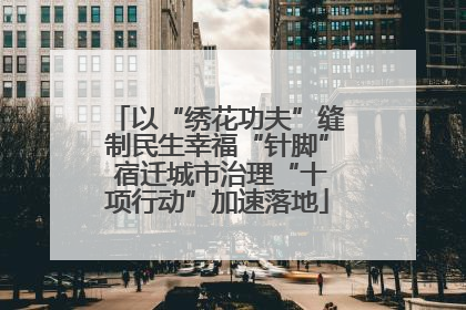 以“绣花功夫”缝制民生幸福“针脚” 宿迁城市治理“十项行动”加速落地
