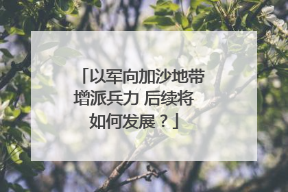 以军向加沙地带增派兵力 后续将如何发展？