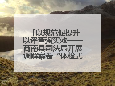 以规范促提升 以评查强实效——商南县司法局开展调解案卷“体检式”评查行动