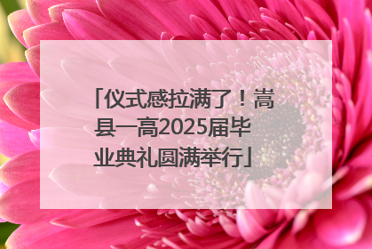 仪式感拉满了！嵩县一高2025届毕业典礼圆满举行