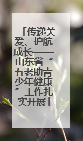 传递关爱、护航成长——山东省“五老助青少年健康”工作扎实开展