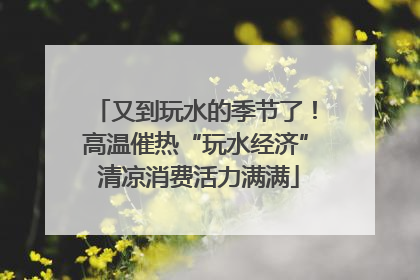 又到玩水的季节了！高温催热“玩水经济” 清凉消费活力满满